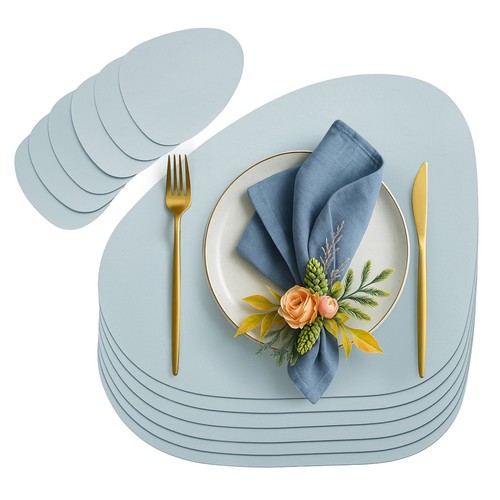 Set tischset aus kunstleder - 6,