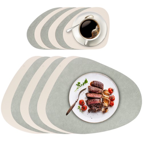 6er set platzset kunstleder - set,