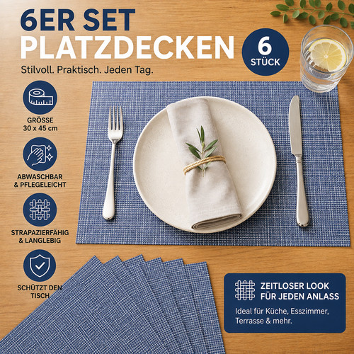 6er tischset platzdecken - 6er,