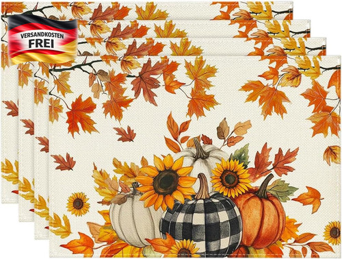 Herbstliche tischsets set - herbstliche,